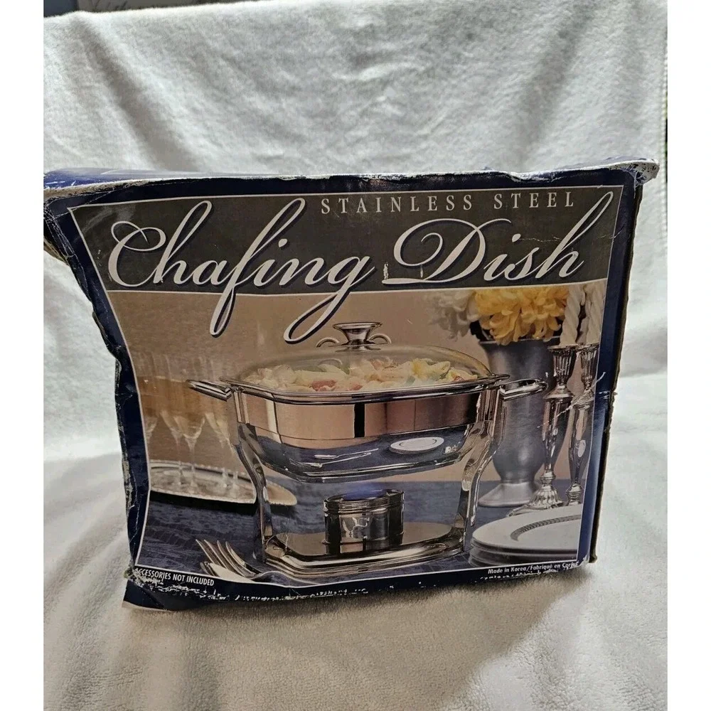 Stainless Steel Chafer Chafing Dish Set 4 QT Warmer Full Gourmet Buffet NEW